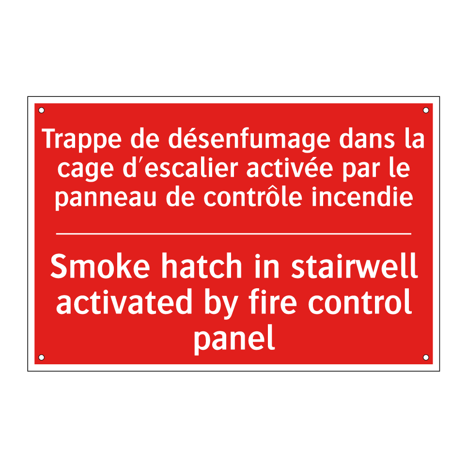 Trappe de désenfumage dans la /.../ - Smoke hatch in stairwell activated /.../