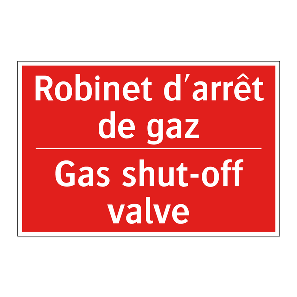 Robinet d'arrêt de gaz - Gas shut-off valve