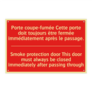 Porte coupe-fumée Cette porte /.../ - Smoke protection door This door /.../