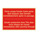 Porte coupe-fumée Cette porte /.../ - Smoke protection door This door /.../