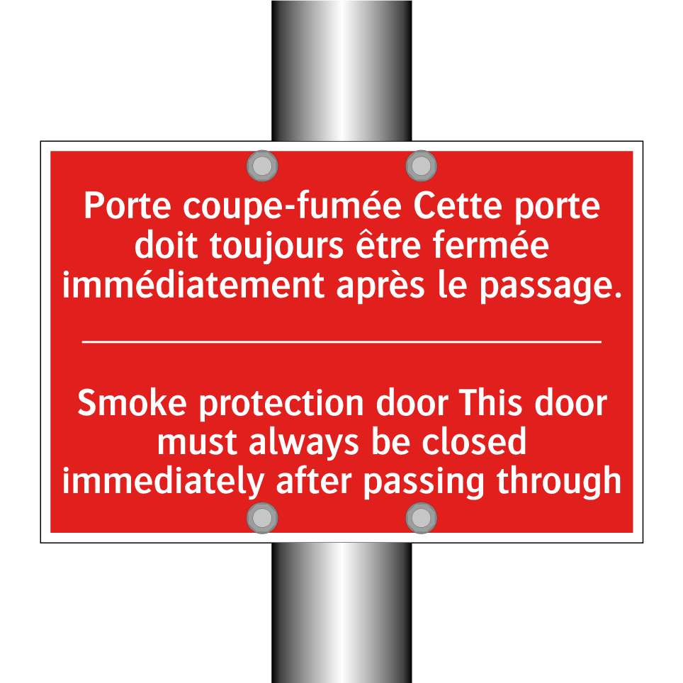 Porte coupe-fumée Cette porte /.../ - Smoke protection door This door /.../