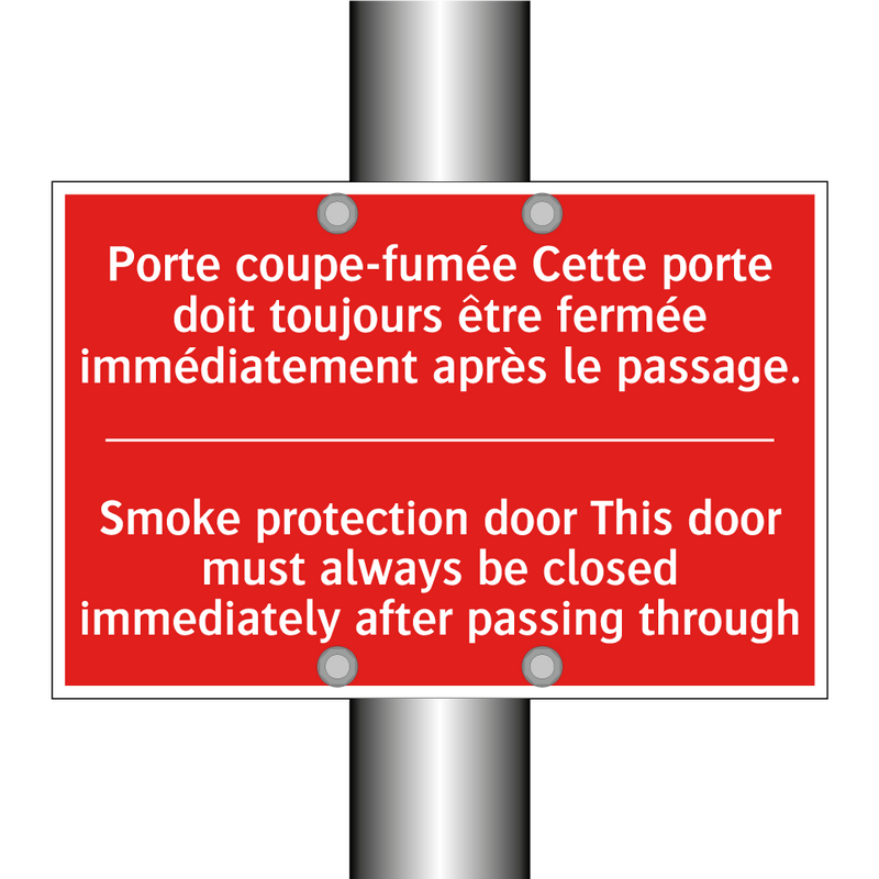 Porte coupe-fumée Cette porte /.../ - Smoke protection door This door /.../