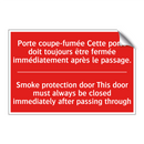 Porte coupe-fumée Cette porte /.../ - Smoke protection door This door /.../