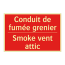 Conduit de fumée grenier - Smoke vent attic