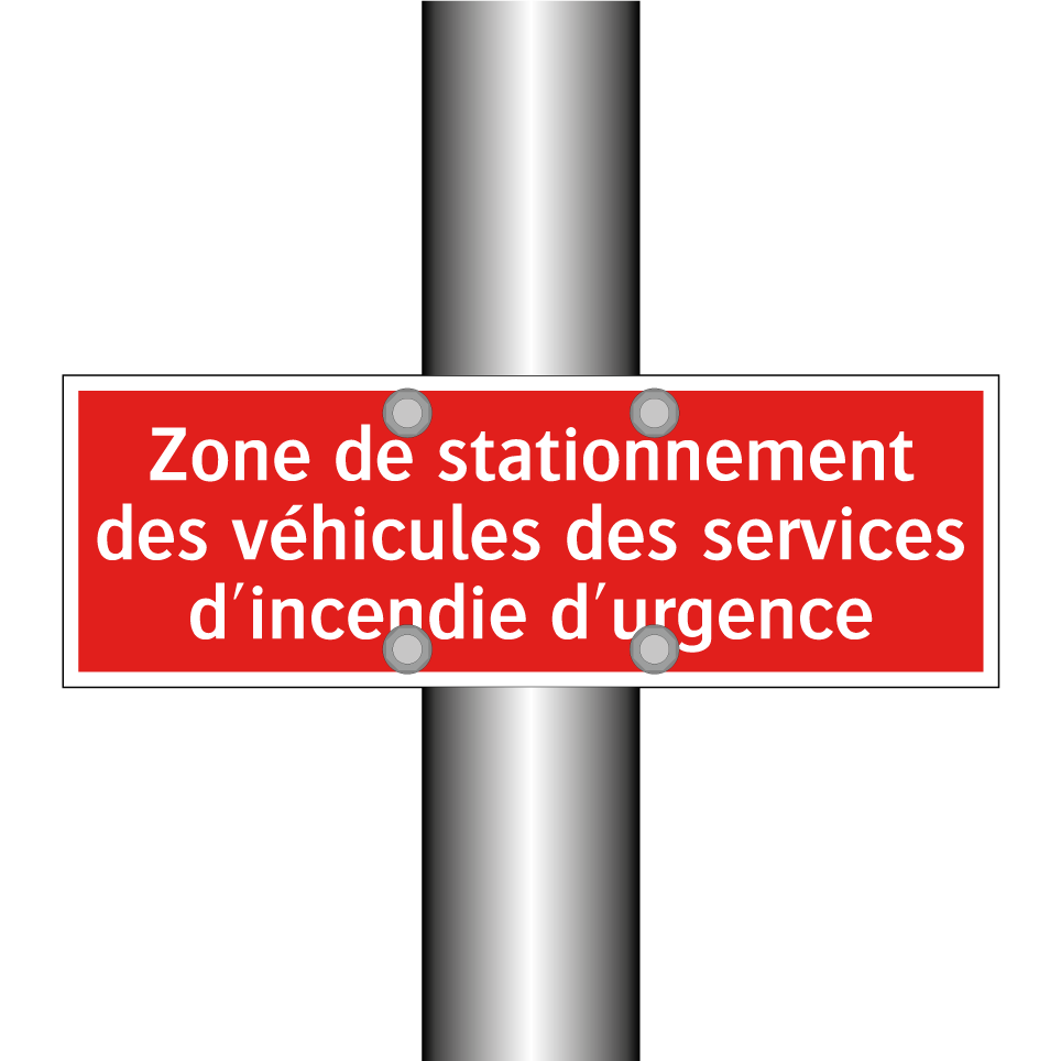 Zone de stationnement des véhicules des services d'incendie d'urgence