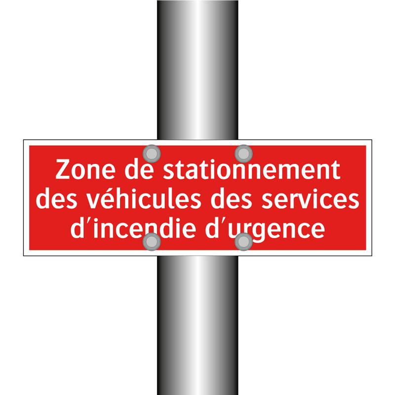 Zone de stationnement des véhicules des services d'incendie d'urgence