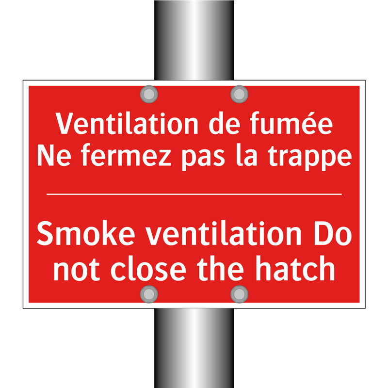 Ventilation de fumée Ne fermez /.../ - Smoke ventilation Do not close /.../