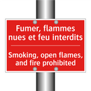 Fumer, flammes nues et feu interdits /.../ - Smoking, open flames, and fire /.../