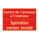 Centre de l'arroseur à l'intérieur /.../ - Sprinkler center inside