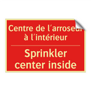 Centre de l'arroseur à l'intérieur /.../ - Sprinkler center inside