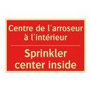 Centre de l'arroseur à l'intérieur /.../ - Sprinkler center inside