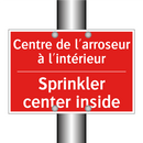 Centre de l'arroseur à l'intérieur /.../ - Sprinkler center inside