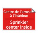 Centre de l'arroseur à l'intérieur /.../ - Sprinkler center inside