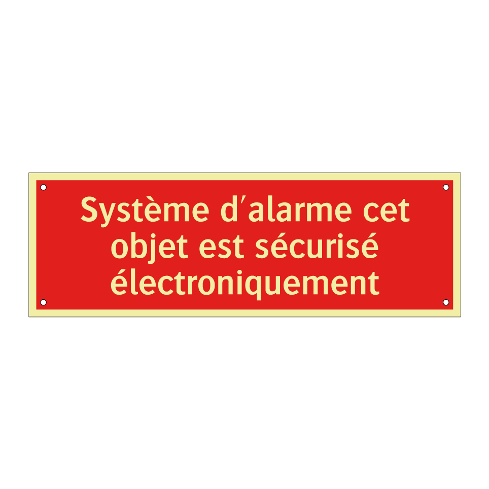 Système d'alarme cet objet est sécurisé électroniquement