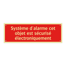 Système d'alarme cet objet est sécurisé électroniquement
