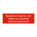 Système d'alarme cet objet est sécurisé électroniquement