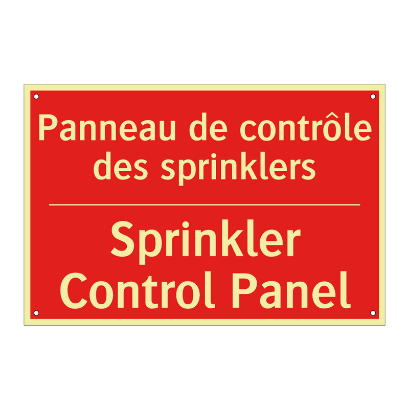 Panneau de contrôle des sprinklers /.../ - Sprinkler Control Panel