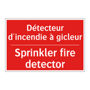 Détecteur d'incendie à gicleur - Sprinkler fire detector