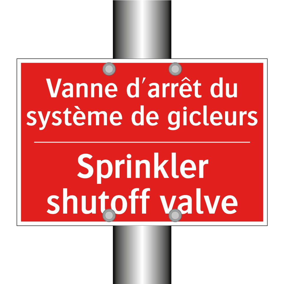 Vanne d'arrêt du système de gicleurs /.../ - Sprinkler shutoff valve