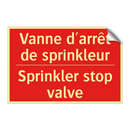 Vanne d'arrêt de sprinkleur - Sprinkler stop valve