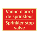 Vanne d'arrêt de sprinkleur - Sprinkler stop valve