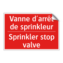 Vanne d'arrêt de sprinkleur - Sprinkler stop valve