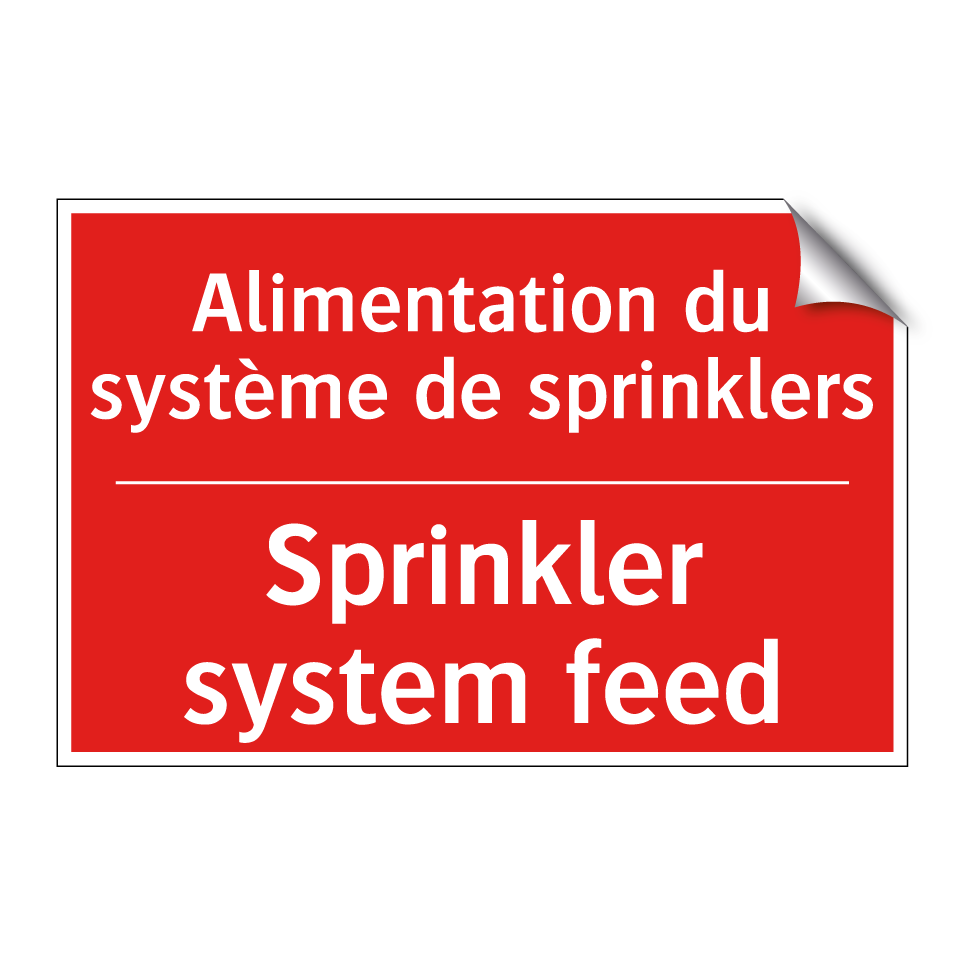 Alimentation du système de sprinklers /.../ - Sprinkler system feed