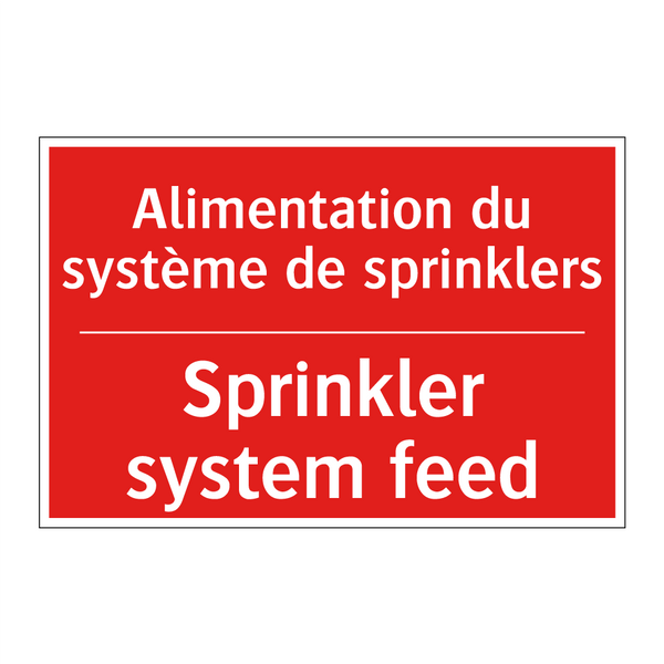 Alimentation du système de sprinklers /.../ - Sprinkler system feed