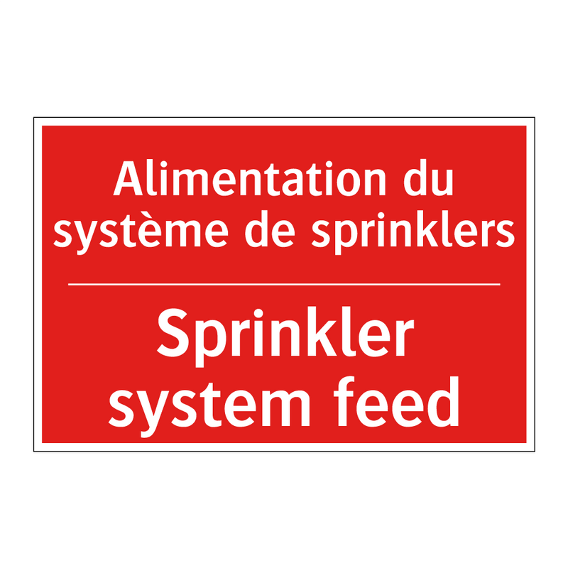 Alimentation du système de sprinklers /.../ - Sprinkler system feed