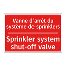 Vanne d'arrêt du système de sprinklers /.../ - Sprinkler system shut-off valve /.../