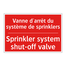 Vanne d'arrêt du système de sprinklers /.../ - Sprinkler system shut-off valve /.../
