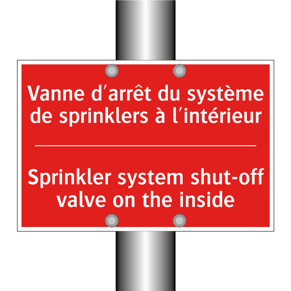Vanne d'arrêt du système de sprinklers /.../ - Sprinkler system shut-off valve /.../