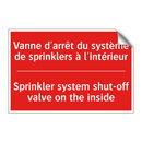 Vanne d'arrêt du système de sprinklers /.../ - Sprinkler system shut-off valve /.../