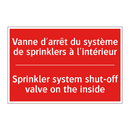 Vanne d'arrêt du système de sprinklers /.../ - Sprinkler system shut-off valve /.../
