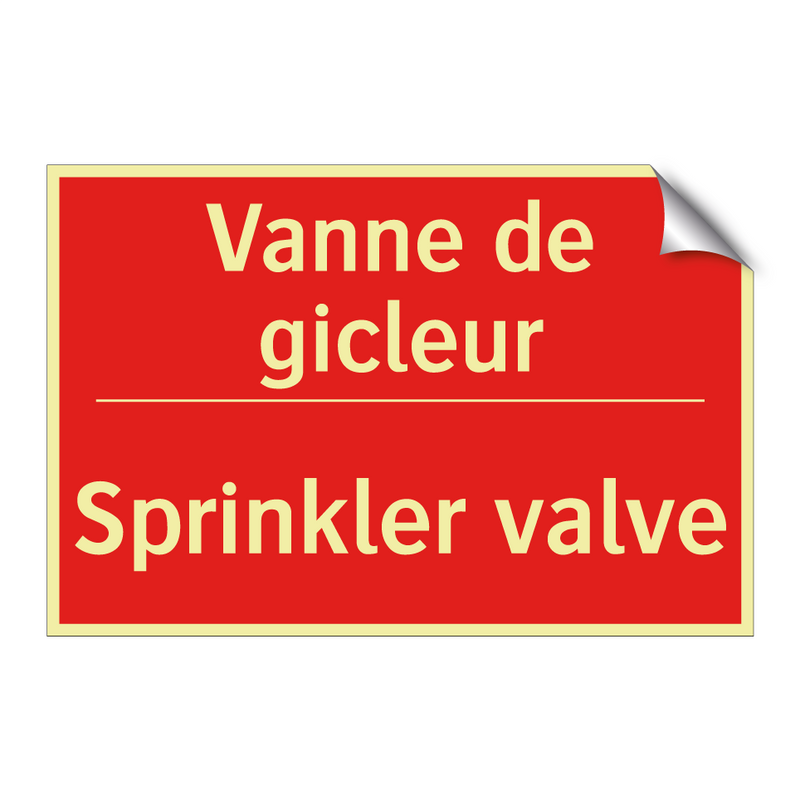 Vanne de gicleur - Sprinkler valve