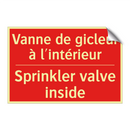 Vanne de gicleur à l'intérieur - Sprinkler valve inside