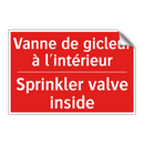 Vanne de gicleur à l'intérieur - Sprinkler valve inside
