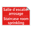 Salle d'escalier arrosage - Staircase room sprinkling