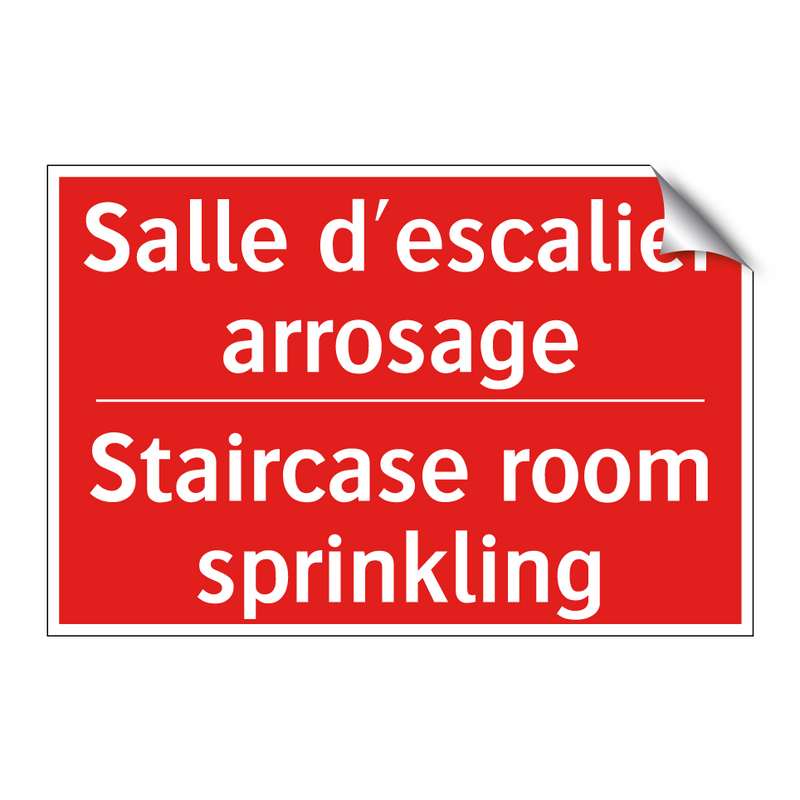 Salle d'escalier arrosage - Staircase room sprinkling