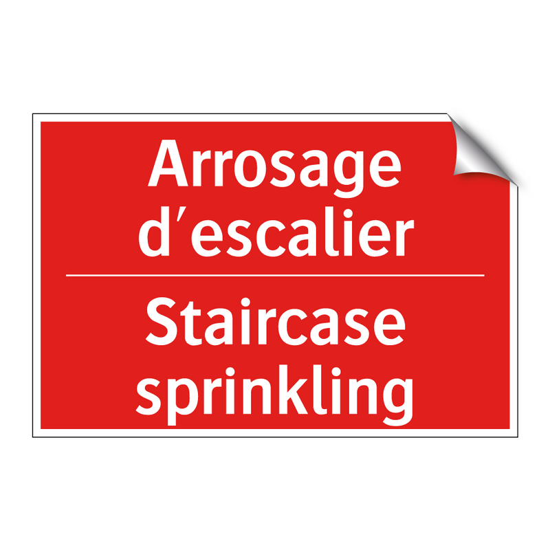 Arrosage d'escalier - Staircase sprinkling