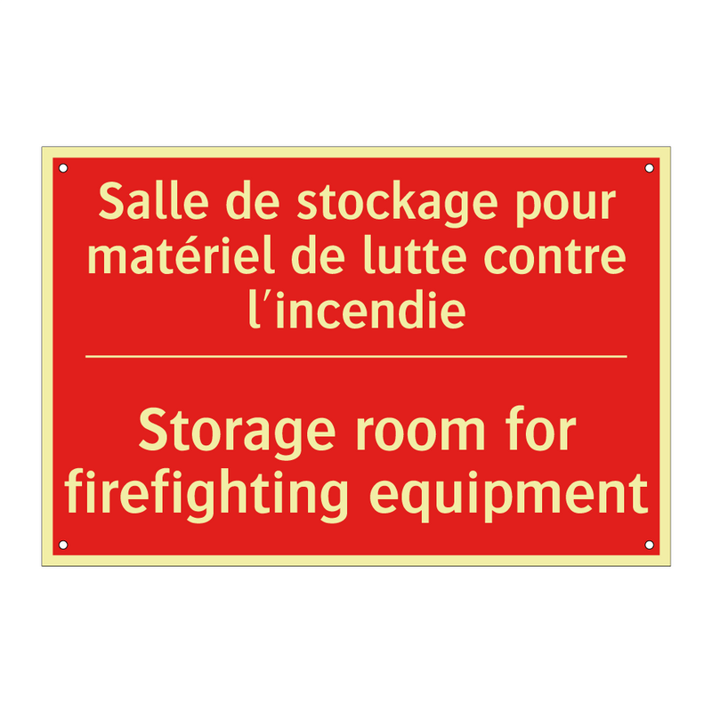 Salle de stockage pour matériel /.../ - Storage room for firefighting /.../
