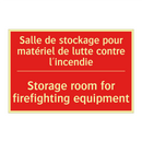 Salle de stockage pour matériel /.../ - Storage room for firefighting /.../