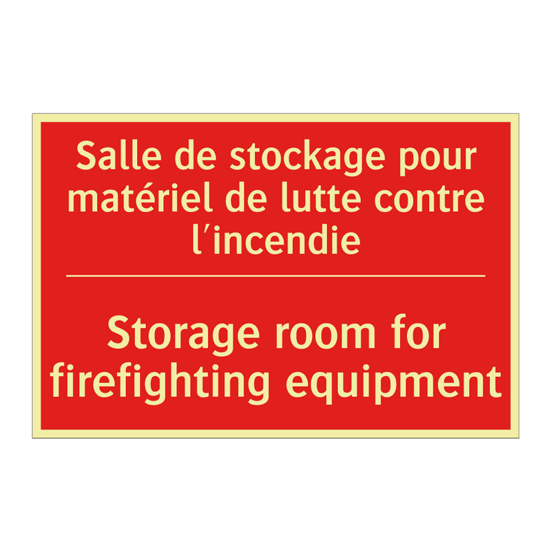 Salle de stockage pour matériel /.../ - Storage room for firefighting /.../