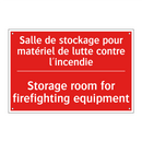 Salle de stockage pour matériel /.../ - Storage room for firefighting /.../