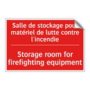 Salle de stockage pour matériel /.../ - Storage room for firefighting /.../