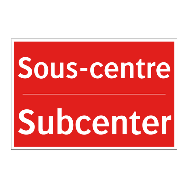 Sous-centre - Subcenter
