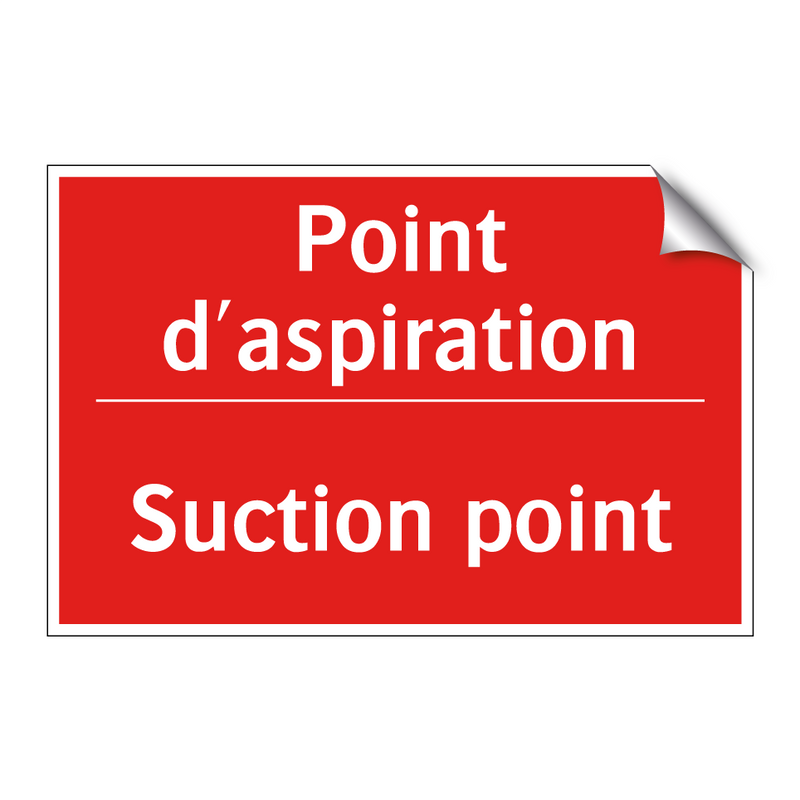 Point d'aspiration - Suction point