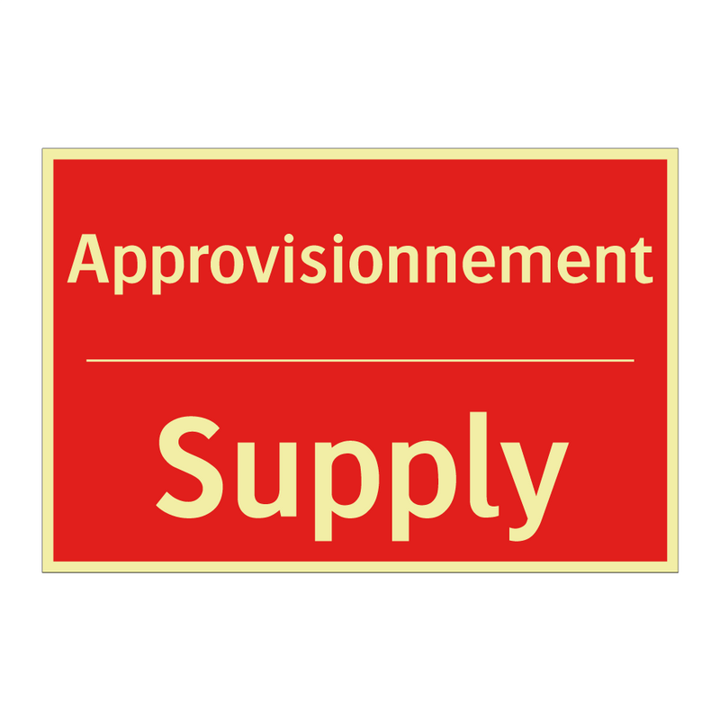 Approvisionnement - Supply