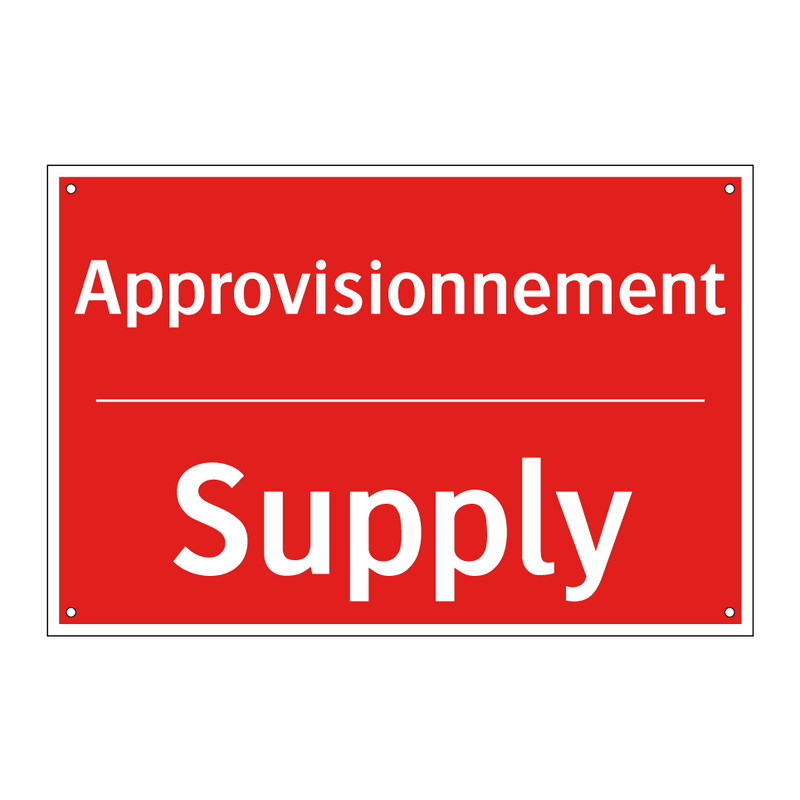 Approvisionnement - Supply