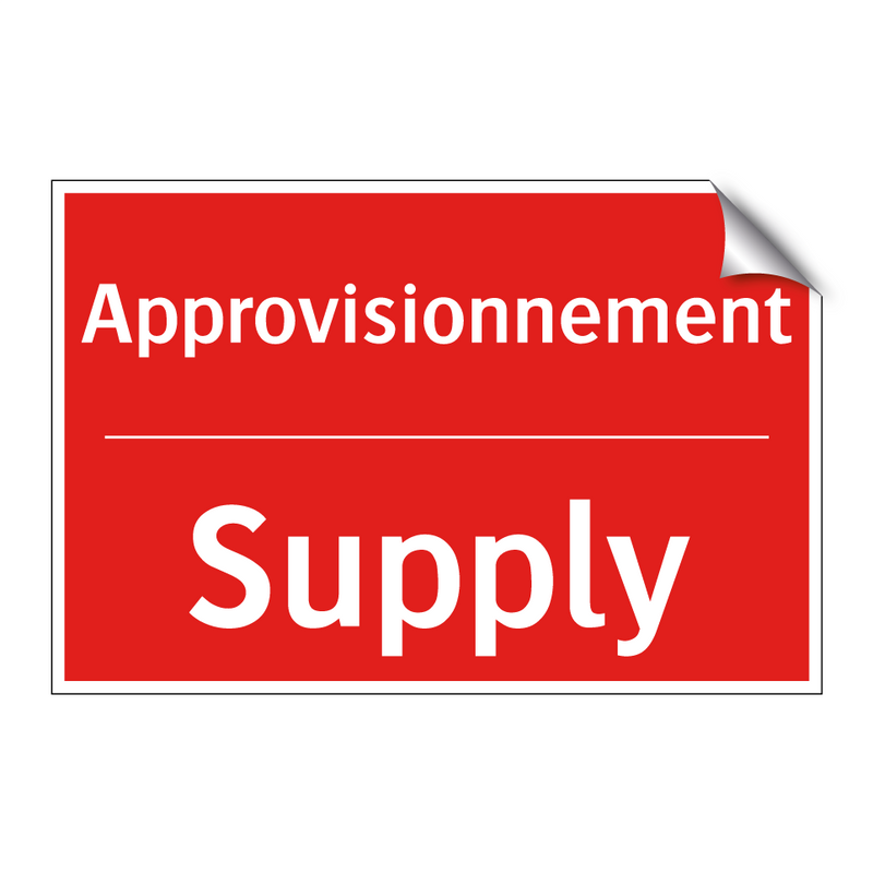Approvisionnement - Supply